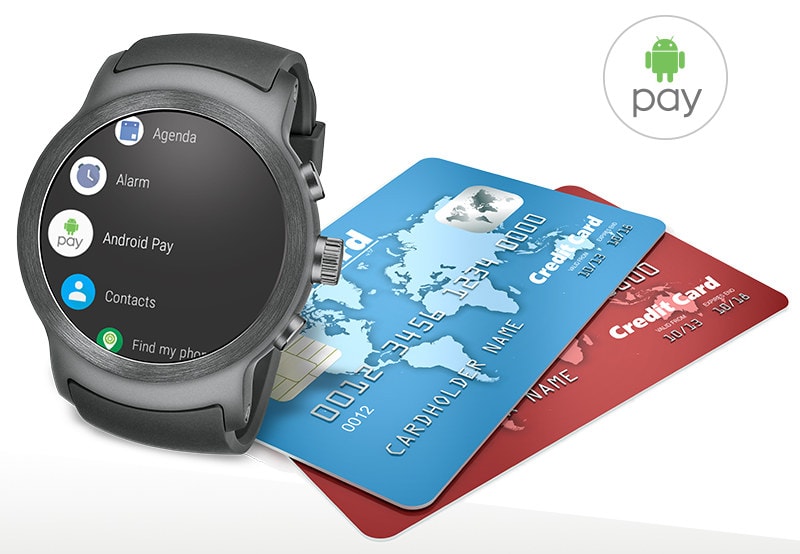 LG Watch mostrando Android Pay