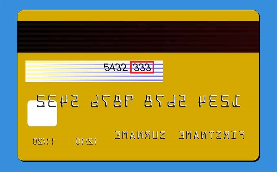 Ilustração mostrando número de CVV do cartão de crédito