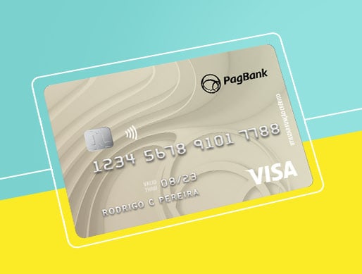 Cartao prateado PagBank da Pagseguro de bandeira Visa