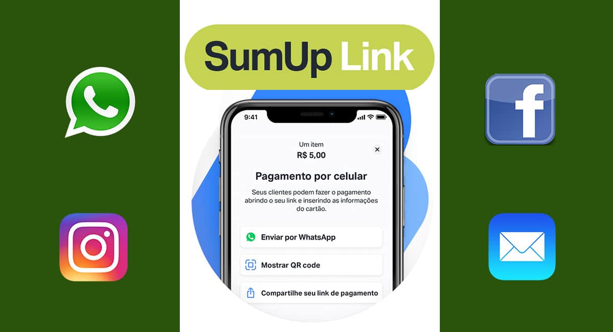 SumUp Link logo e app no celular