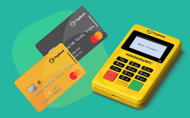 Minizinha NFC e cartão PagBank
