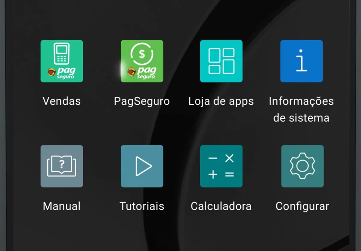 Apps pré-instalados na Moderninha Smart